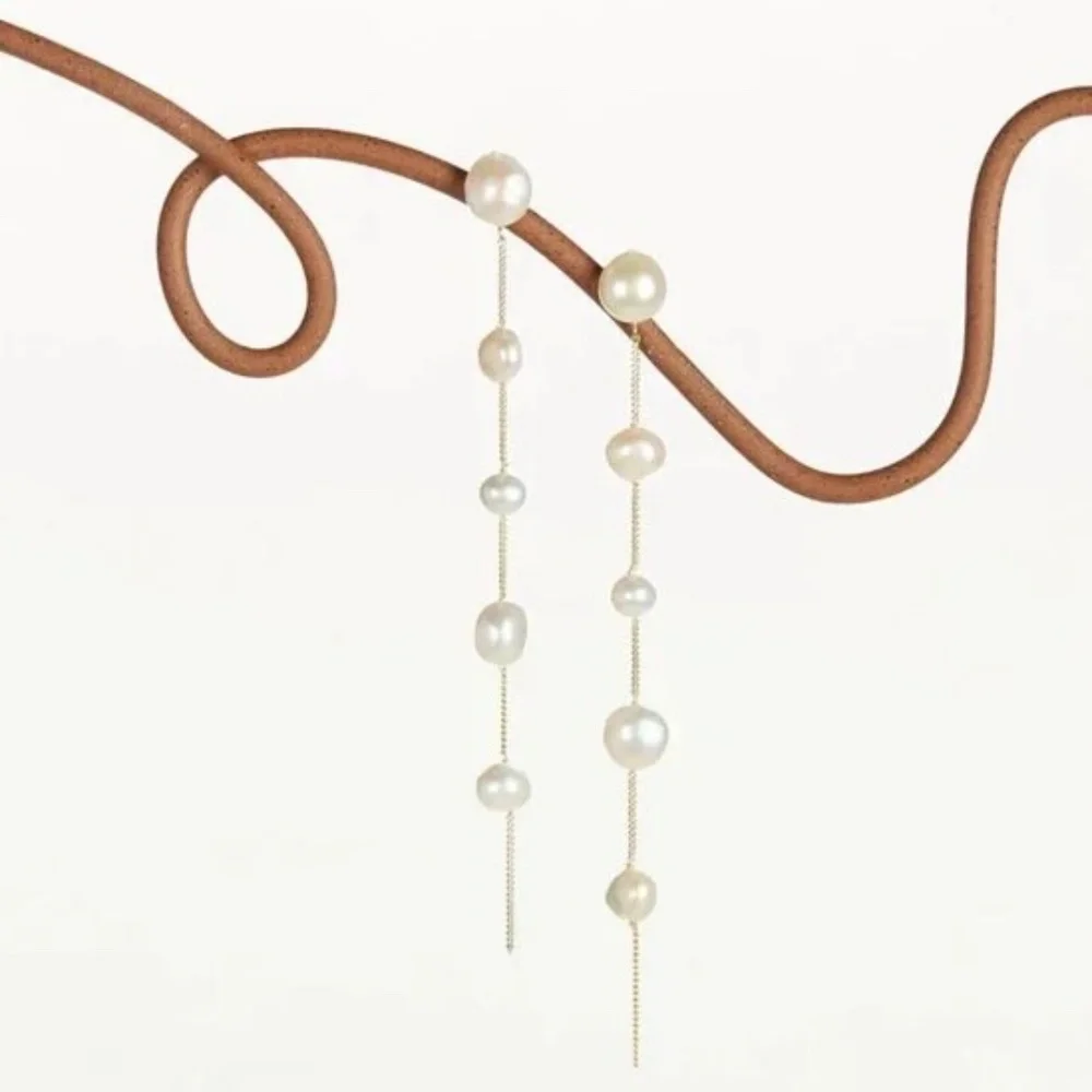 Cult Gaia Atum Freshwater Pearl Post Back Earrings